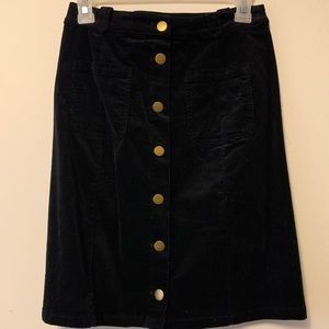 Böhme corduroy button up pencil skirt